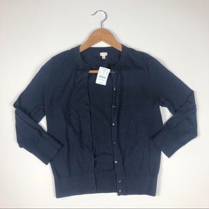 J.Crew Navy Blue Cotton XS Button down Cardigan